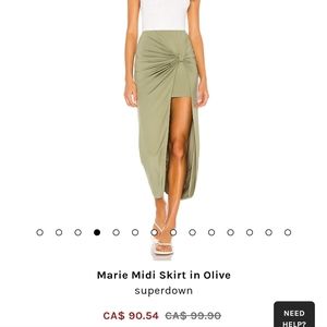 Superdown Marie midi skirt in Olive